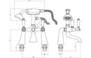 Celeste Milo Bath/Shower Mixer - Chrome | Plumbhub