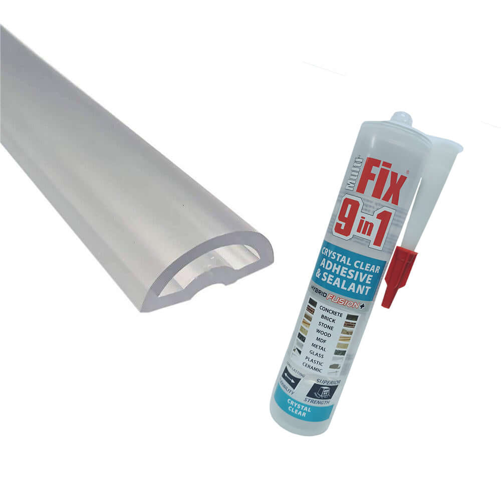 Uniblade Chameleon Silicone Bathroom Floor Seal (Clear) 1200mm