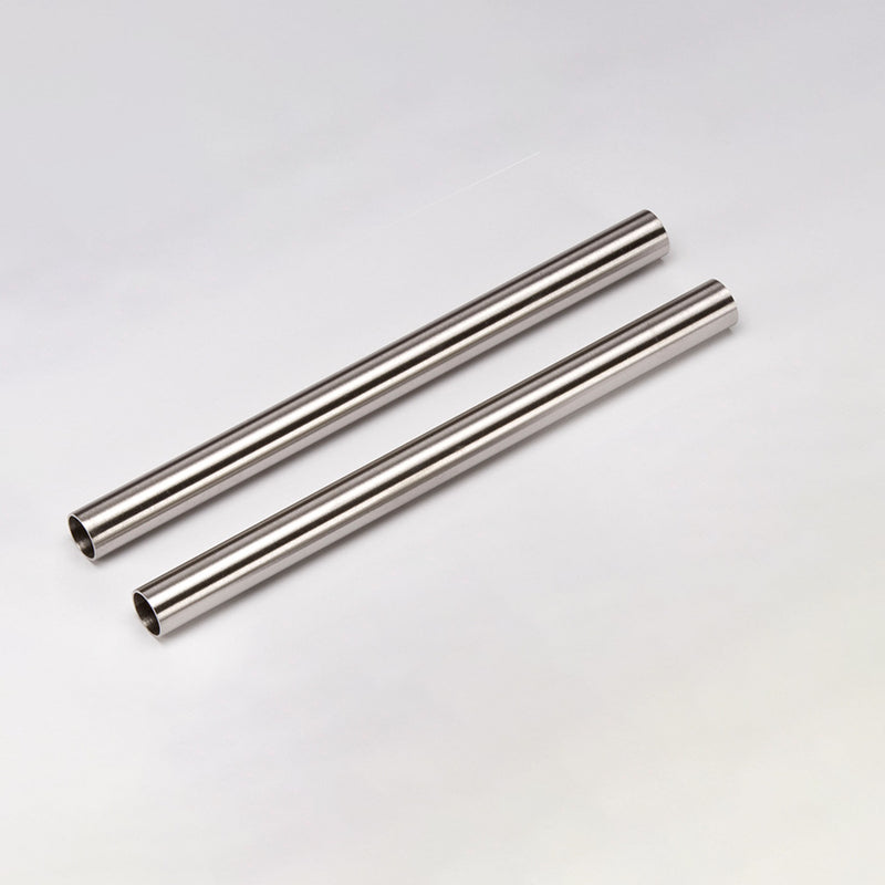 Aeon 15mm x 200mm Straight Connection Pipe  - Brushed Stainless Steel - Pair