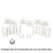 Trinity 450mm x 1686mm 3 Column Horizontal White Radiator