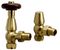 Trinity Traditional Angled Radiator Valve Pack - Brushed Brass