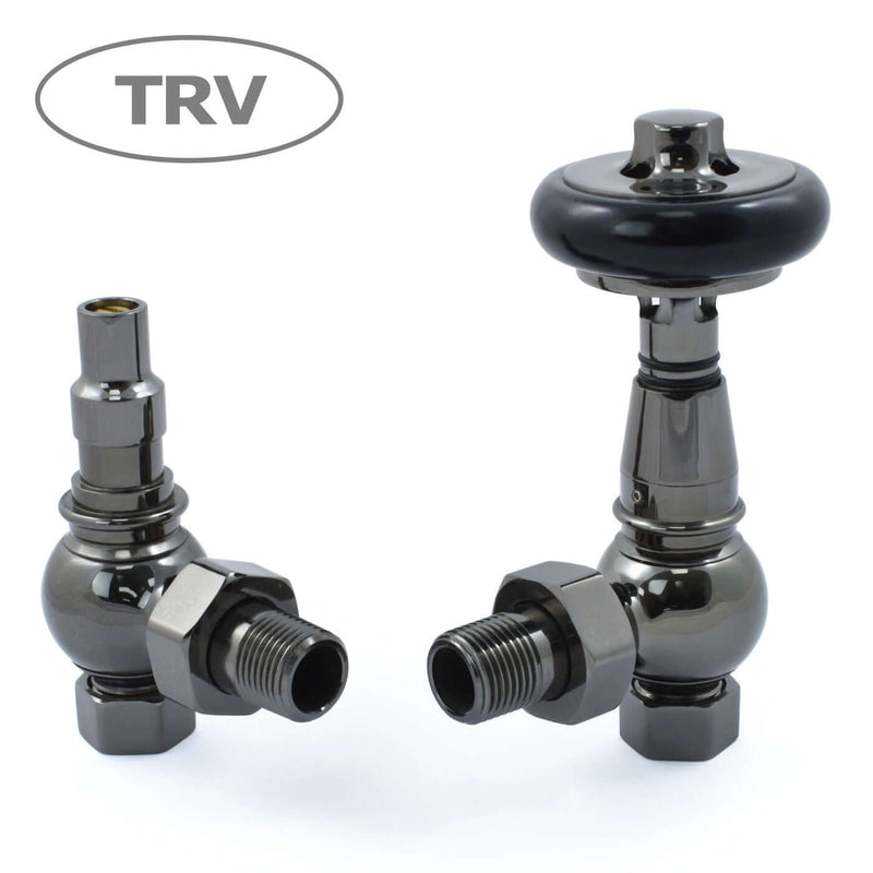 West Radiators Amberley Radiator Valve - Black Nickel | Plumbhub