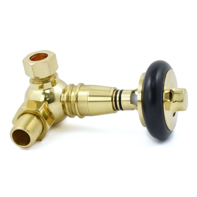 West Radiators Amberley Radiator Valve - Polished Brass | Plumbhub