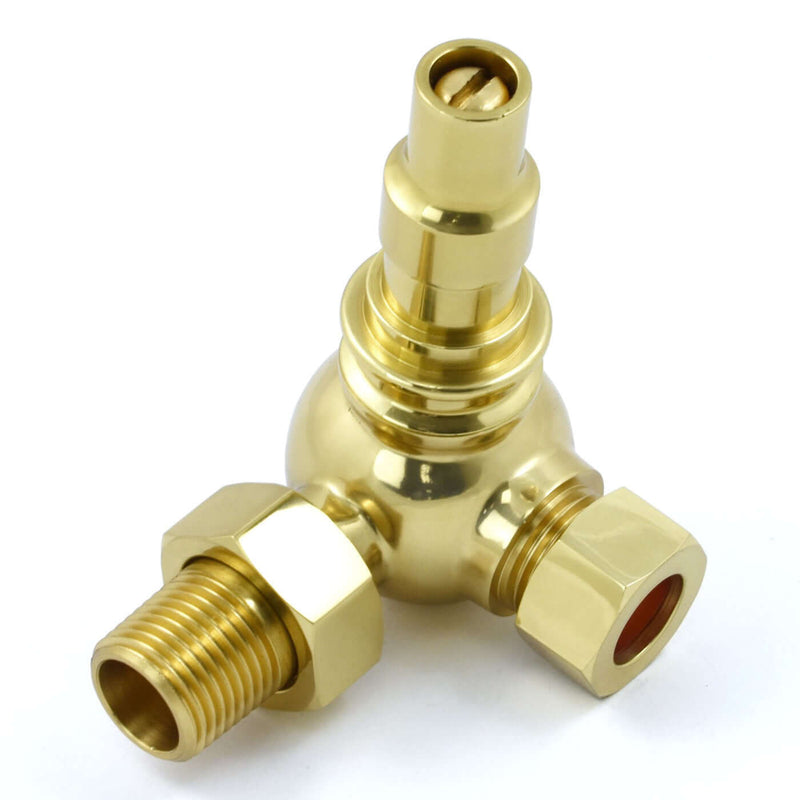 West Radiators Amberley Radiator Valve - Polished Brass | Plumbhub