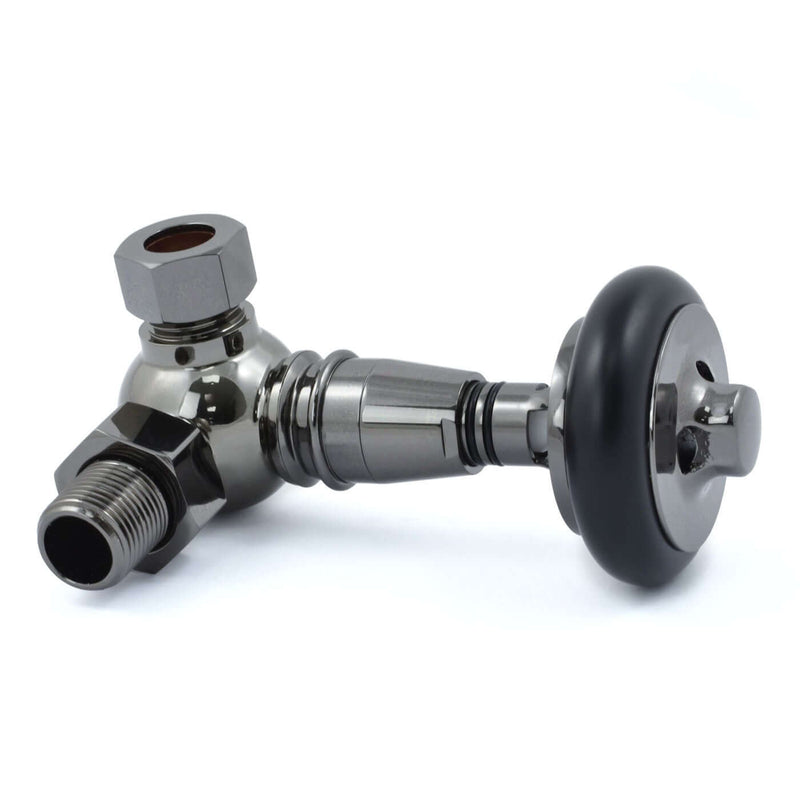 West Radiators Amberley Radiator Valve - Black Nickel | Plumbhub