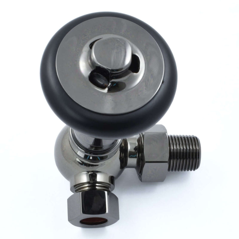 West Radiators Amberley Radiator Valve - Black Nickel | Plumbhub