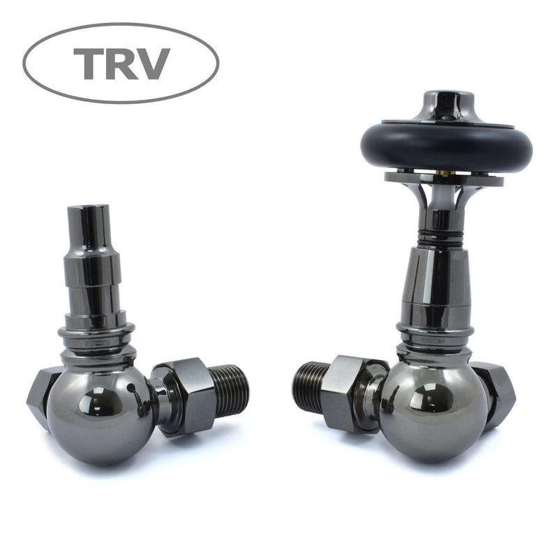 West Radiators Amberley Radiator Valve - Black Nickel | Plumbhub