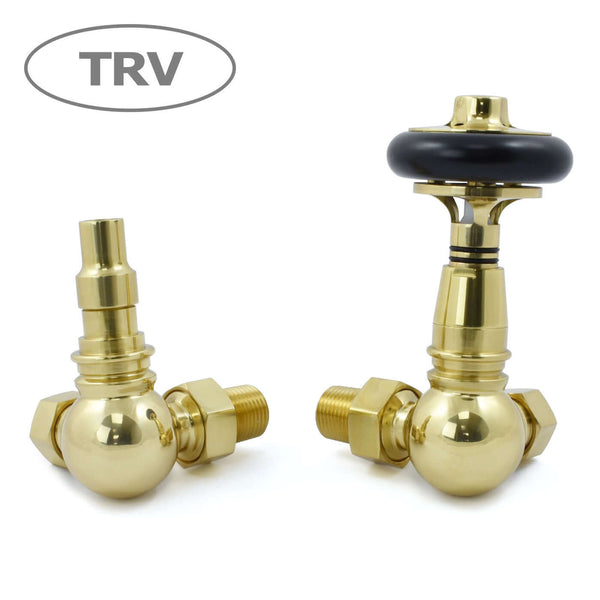West Radiators Amberley Radiator Valve - Polished Brass | Plumbhub