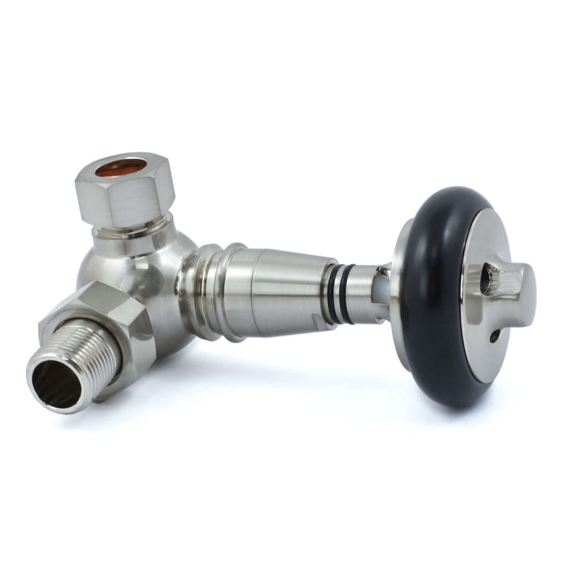 West Radiators Amberley Radiator Valve - Satin Nickel | Plumbhub