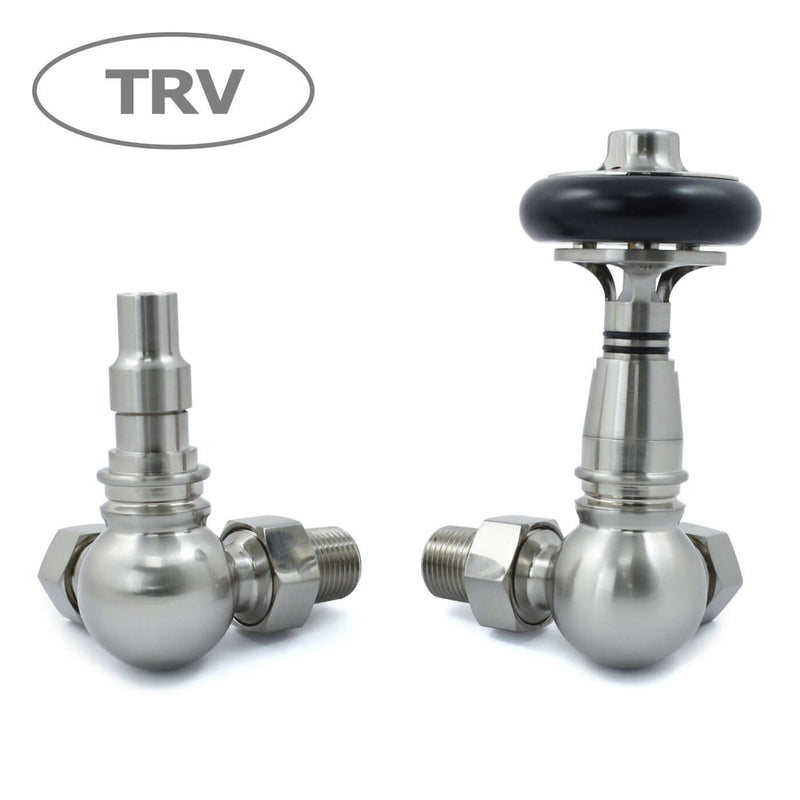 West Radiators Amberley Radiator Valve - Satin Nickel | Plumbhub
