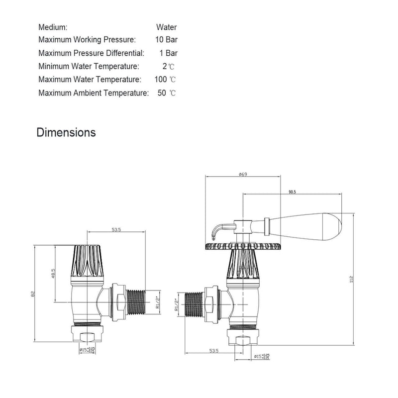 West Radiators Bentley Lever Manual Radiator Valve - Silver | Plumbhub