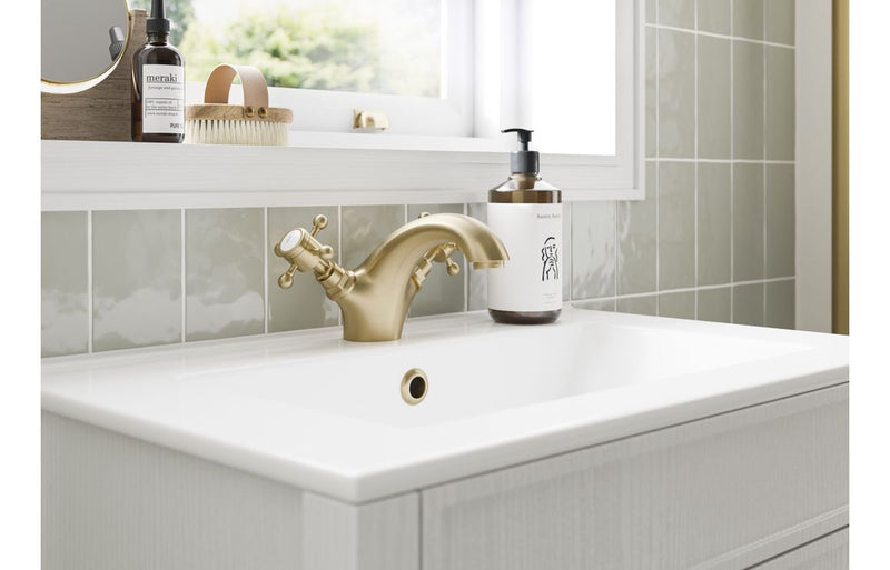 Bordon Mono Basin Mixer Brushed Brass