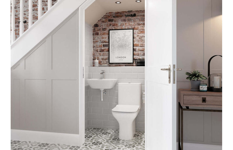 Celeste Westwood Close Coupled Fully Shrouded Toilet & Slim Soft Close Seat.