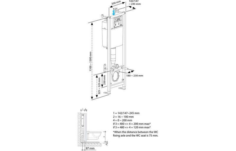 Wall Hung Toilet Frame