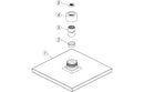 Celeste Square Shower Head 200mm - Chrome 