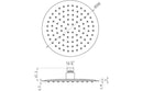 Celeste Round Ultraslim Stainless Steel Shower Head 200mm