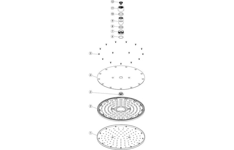 Celeste Round Shower Head - 200mm - Chrome | Plumbhub