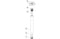 Celeste Round Ceiling Arm 180mm - Chrome | Plumbhub