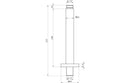 Celeste Round Ceiling Arm 180mm - Chrome | Plumbhub