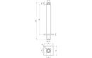 Celeste Square Ceiling Arm 180mm - Chrome | Plumbhub