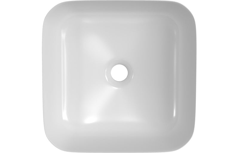 Celeste Luxe Ceramic Square Bathroom Washbowl & Waste - Matt White