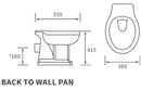 Celeste Burlington Back-to-Wall Toilet & Indigo Ash Soft Close Seat.