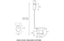 Celeste Burlington High Level Toilet w/ Brushed Brass | Plumbhub