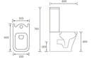 Celeste Westwood Close Coupled Fully Shrouded Toilet & Slim Soft Close Seat.