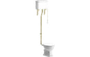 Celeste Burlington High Level Toilet w/ Brushed Brass | Plumbhub