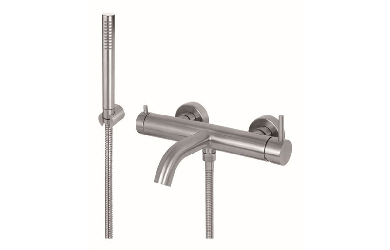 Vema Tiber Wall Mounted Bath/Shower Mixer- Stainless Steel