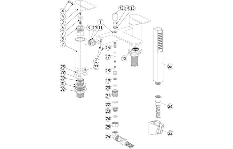 Celeste Belle Bath/Shower Mixer - Chrome | Plumbhub