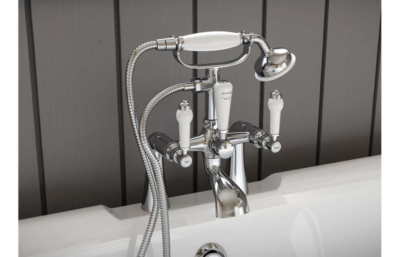 Celeste Milo Bath/Shower Mixer - Chrome | Plumbhub