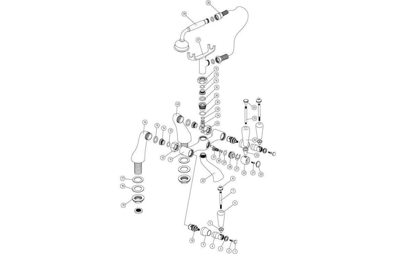Celeste Milo Bath/Shower Mixer - Chrome | Plumbhub