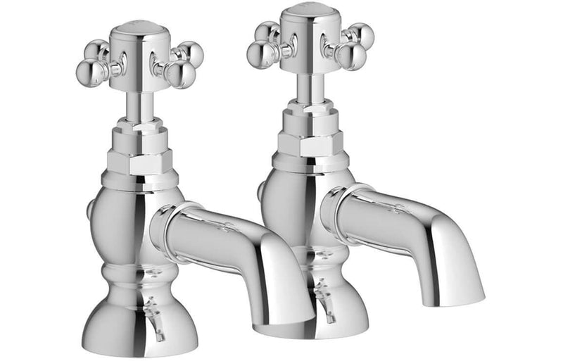 Celeste Wardlow Bath Pillar Taps - Chrome.