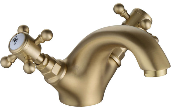 Bordon Mono Basin Mixer Tap Brushed Brass