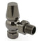 West Radiators Jaguar Thermostatic Angled Valve - Black Nickel
