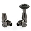 West Radiators Jaguar Thermostatic Angled Valve - Black Nickel