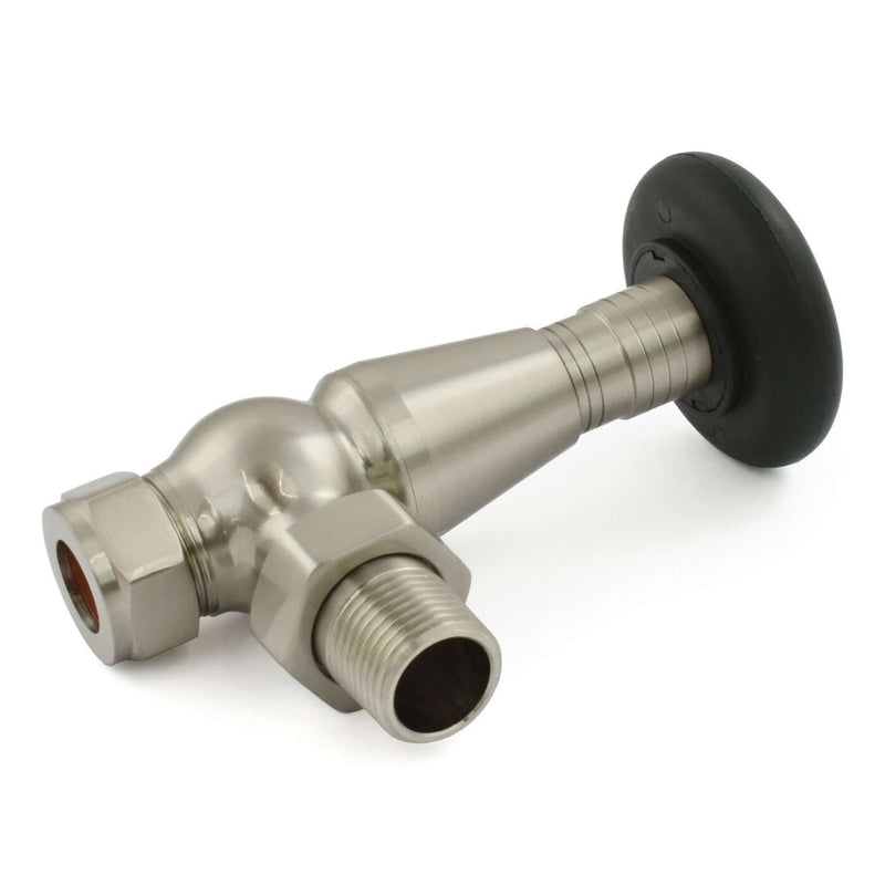 West Radiators Jaguar Radiator Valve - Brushed Nickel | Plumbhub