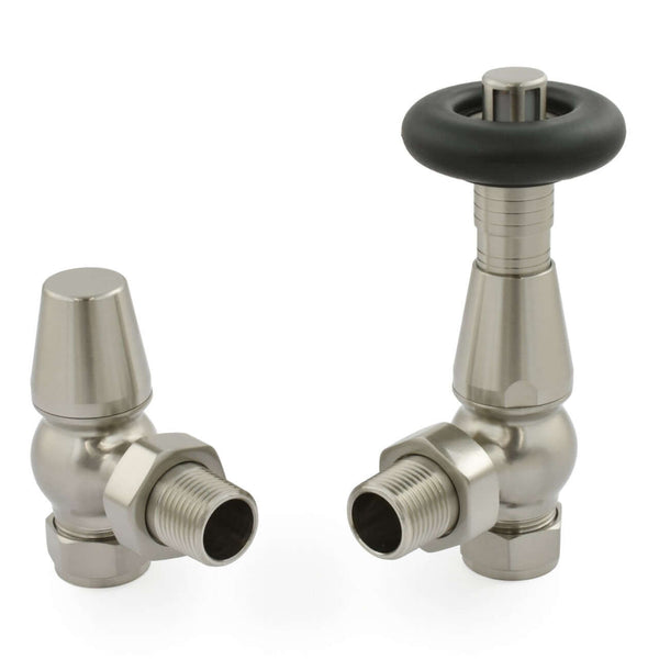 West Radiators Jaguar Radiator Valve - Brushed Nickel | Plumbhub