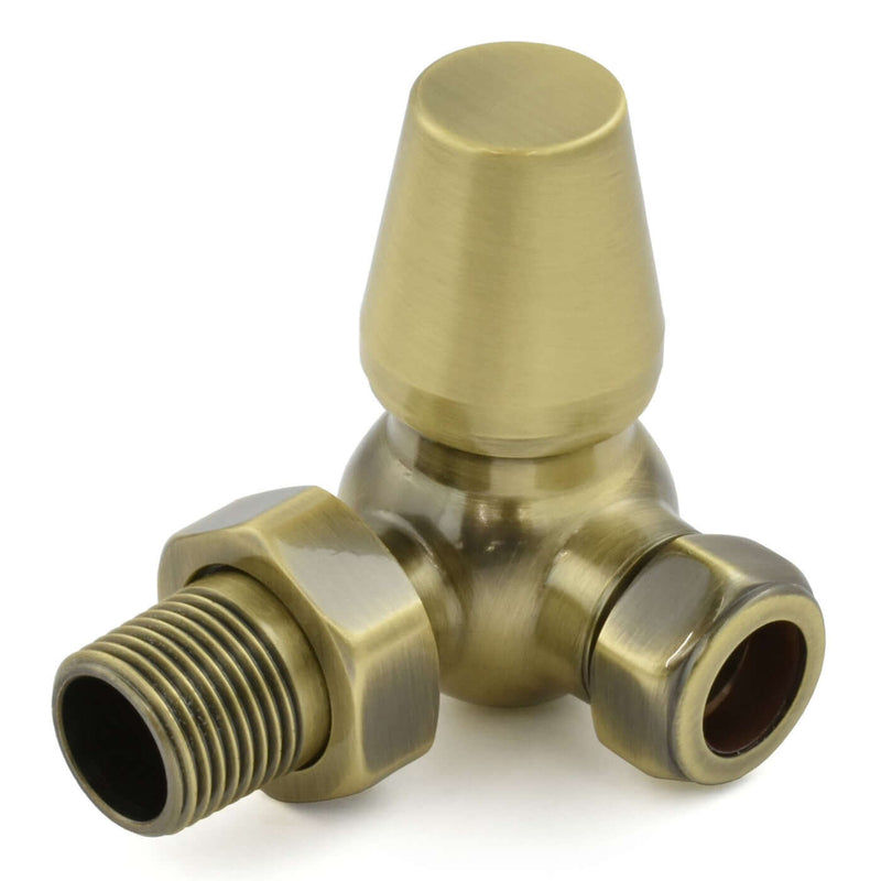 West Radiators Jaguar Radiator Valve - Antique Brass | Plumbhub