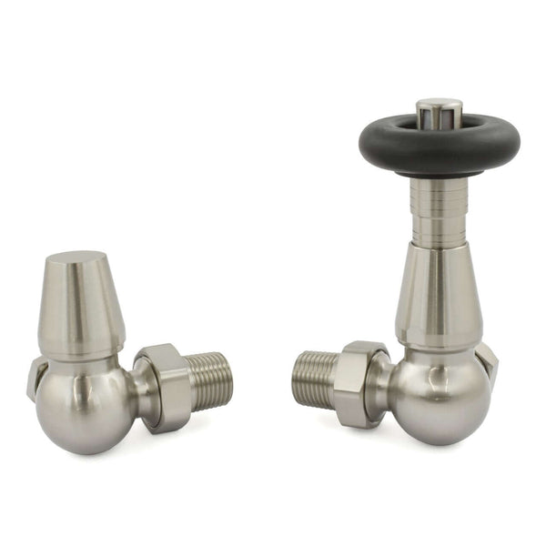 West Radiators Jaguar Radiator Valve - Brushed Nickel | Plumbhub