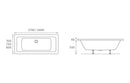 Celeste Nevada Square Double Ended Bath