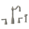 Bibury & Co Stockwell 4 Hole Kitchen Mixer and Side Spray - Pewter