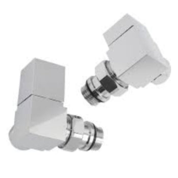 Aeon Cubic-30 Square Corner Manual Radiator Valve Set - 15mm