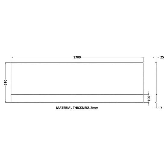 Nuie 1700mm Acrylic Bath Front Panel – Durable, Stylish Upgrade