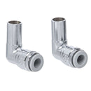 Altecnic 15mm x 10mm Plain Tail Pushfit Elbow (Pair) - Chrome.