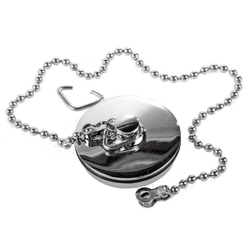 Basin plug and chrome finish for modern bathroom decor - optimized sink accessory