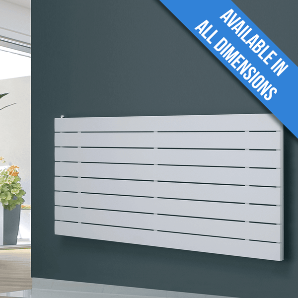 Eucotherm Mars Horizontal Single Flat Panel Designer Radiator - White -  445mm(h) x 1500mm(w)