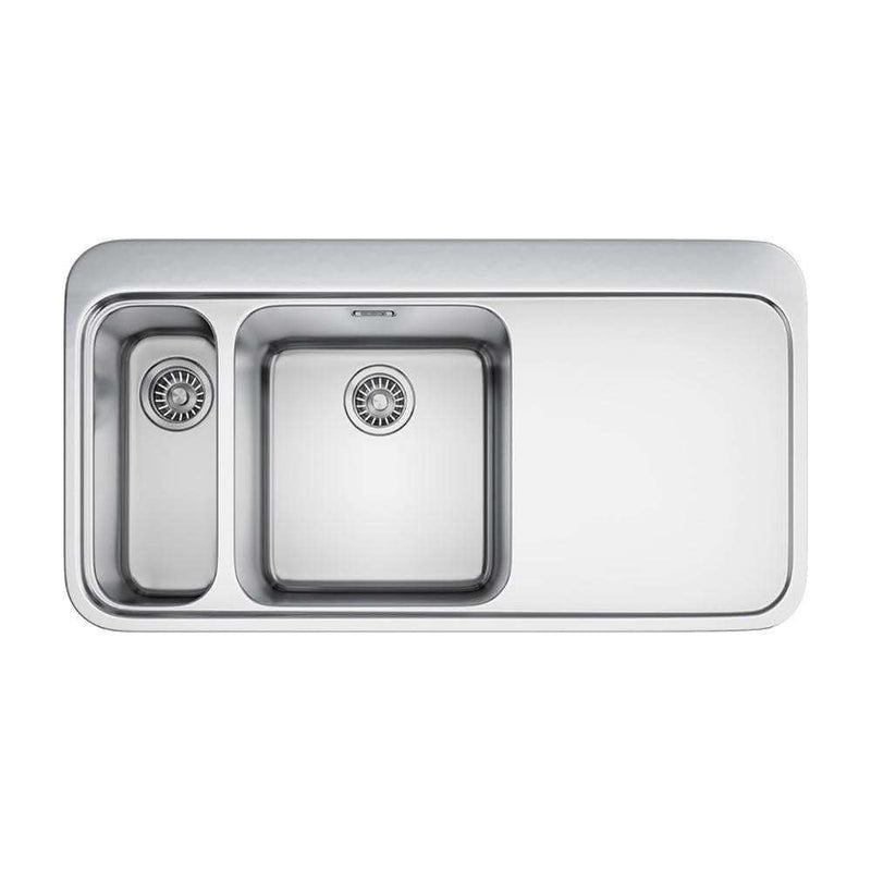 Franke Sinos Right Handed 1.5 Bowl Inset Sink - Stainless Steel.