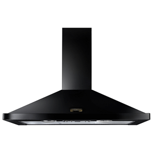 Rangemaster Pyramid Hood - 90cm - Black w/ Brass Badge.
